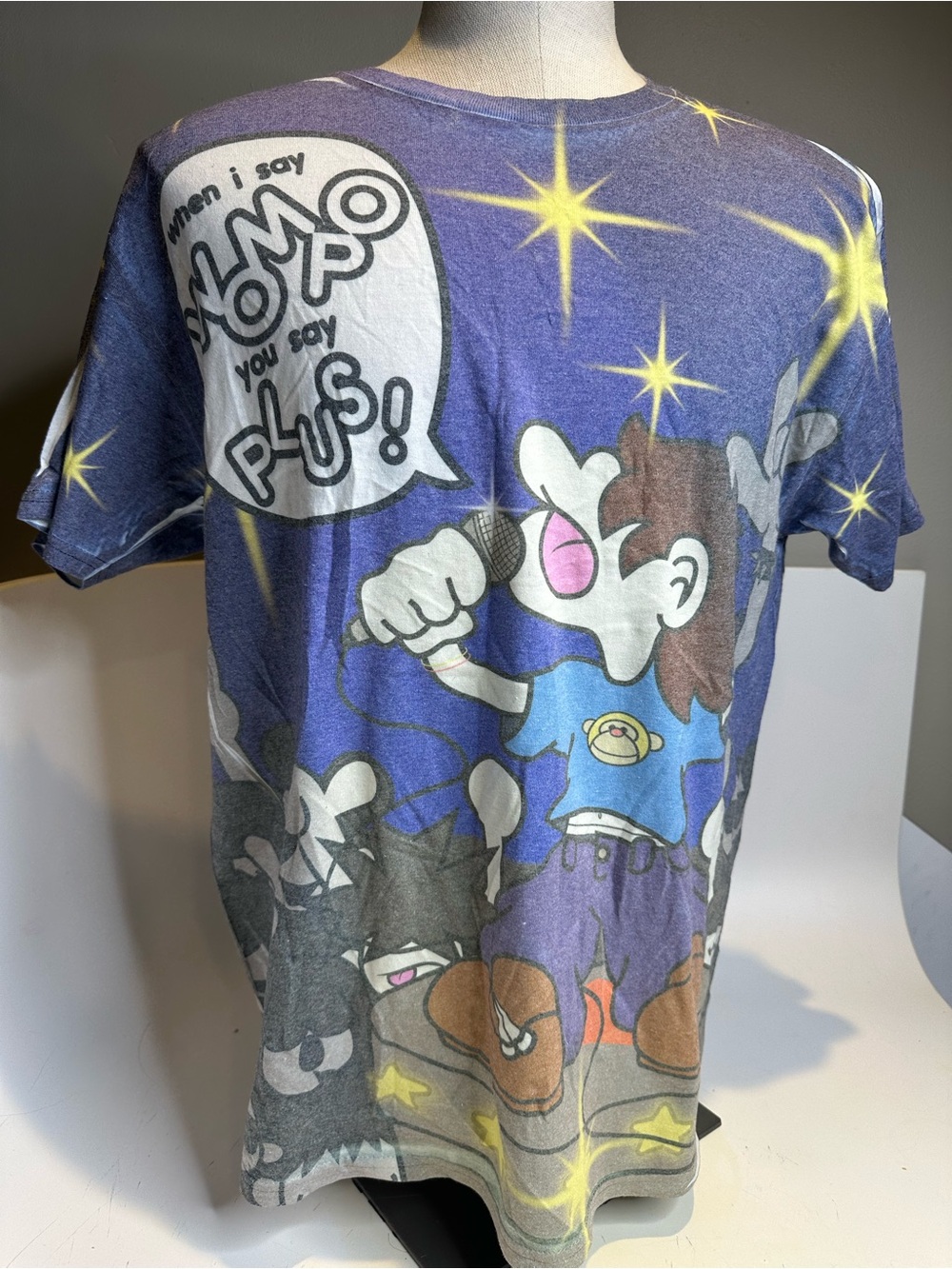 Men’s Graphic Tee with Cartoon Singer